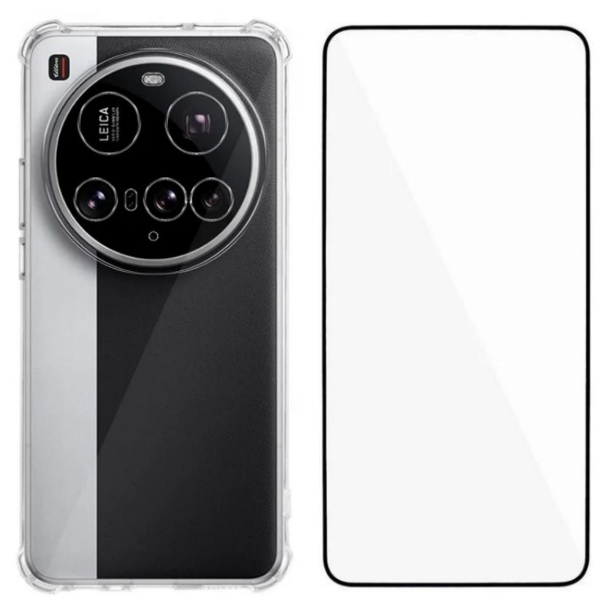 

Для Xiaomi 15 Ultra TPU чохол WANLONFENG WL3 серії 1,5 мм чохол для телефону із захисною плівкою із загартованого скла Transparent