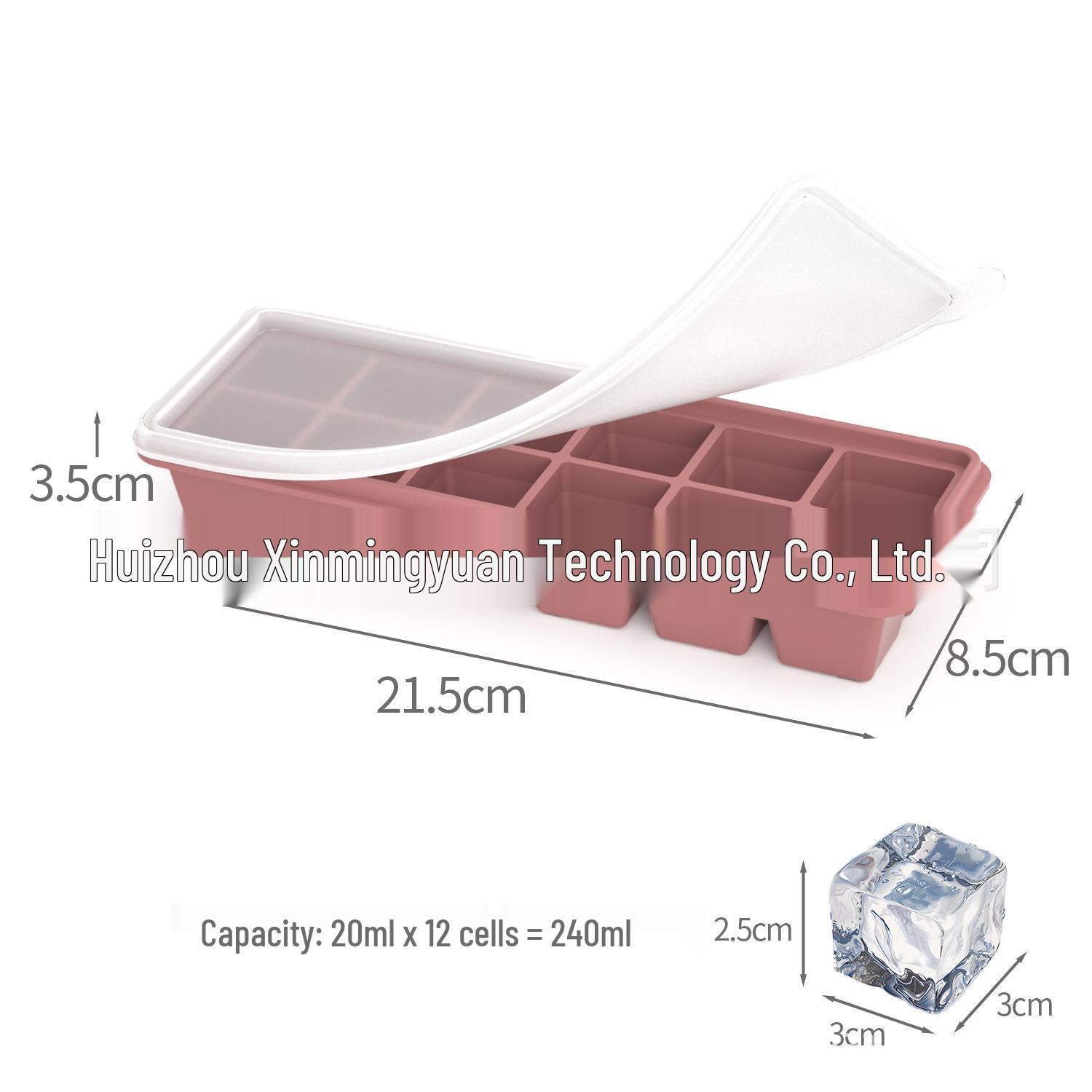 Food-Grade Silicone Ice Cube Tray & Ball Mold with Lid - Easy Release Ice Pop Maker