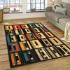 3D Music Cassette Tape Retro Recorder CD Instrument Carpet Rug for Bedroom Living Room Home Sofa Decoration, Kid Decor Floor Mat