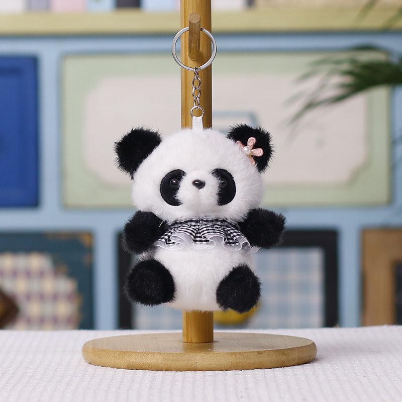 Pandabär Plüschtier Anhänger Aus Kurzem Plüschmaterial Für Tier Sammler