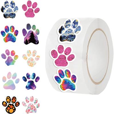 100-500 Pièces Créatif de Haute Qualité Chien de Haute Qualité Patte de Chien de Haute Qualité Autocollants de Haute Qualité Enfants de Haute Qualité Apprentissage de Haute Qualité