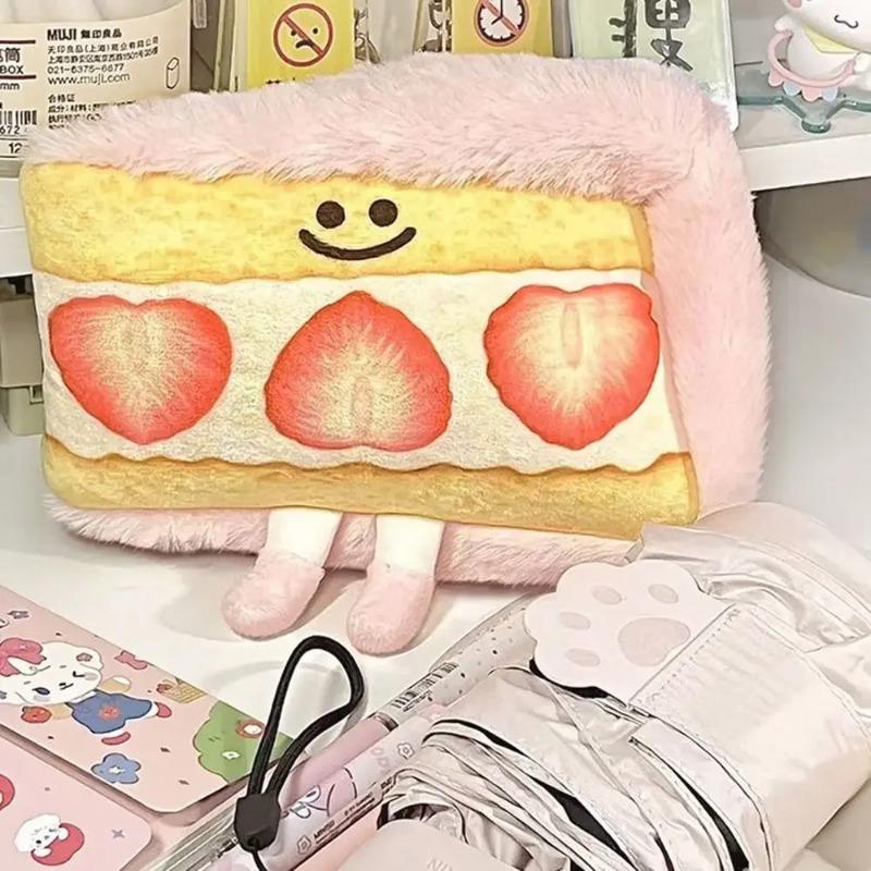 1pcs Cartoon Cute Sandwich Pencil Case Pen Holder Plush Bread Pencil Bag Funny Creative Kawaii Pencil Cases Student Stationery