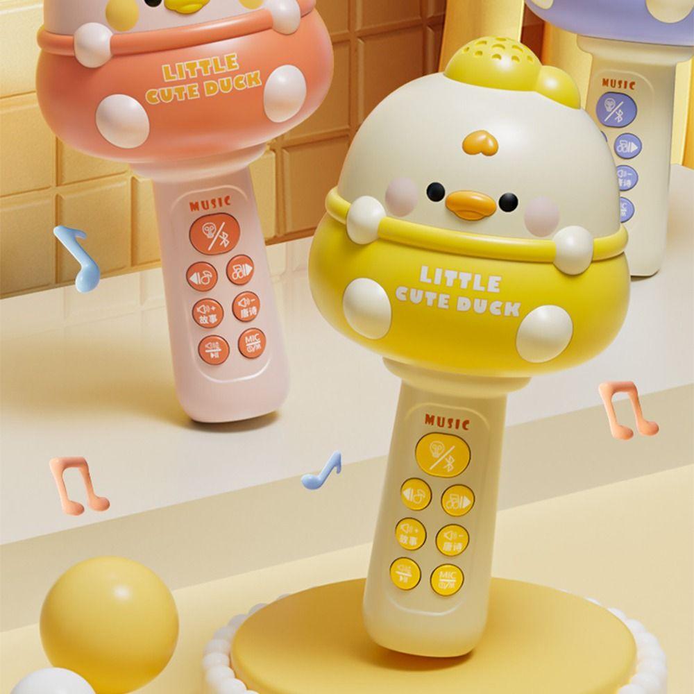 Music Cartoon Microphone Toy Cute Kid Singing Mic Creative Children Wireless Microphone  Home Use
