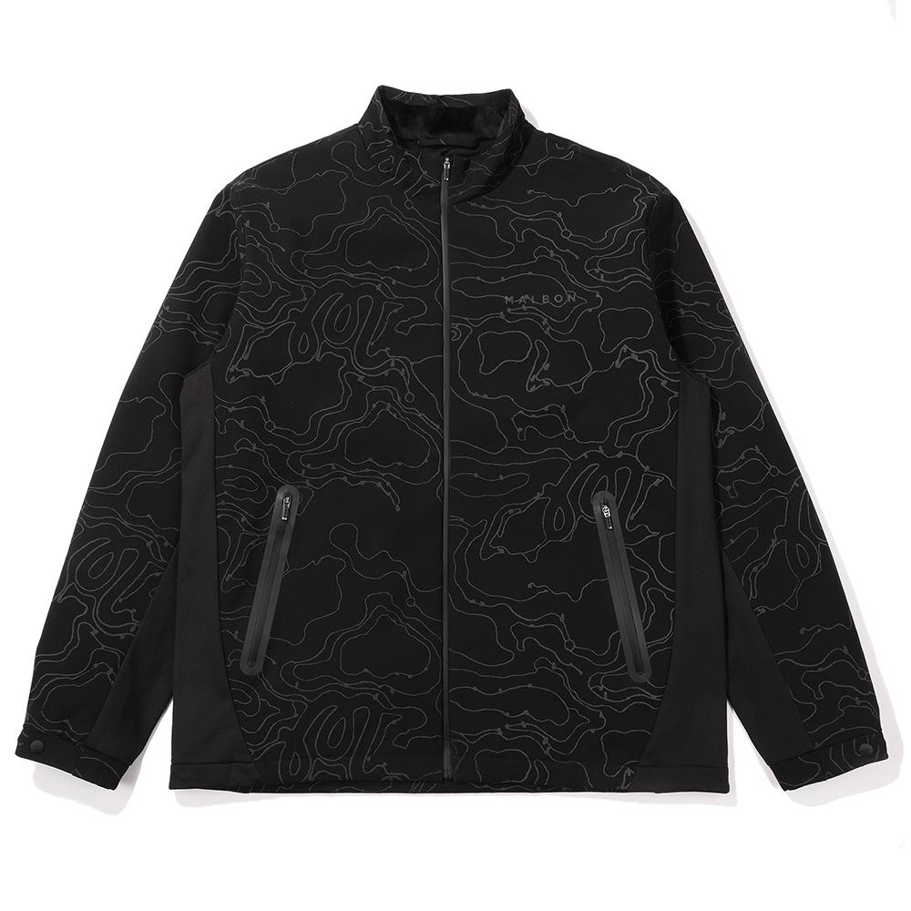 Malbon Golf Reflective Print Padded Jacket Black (Man)