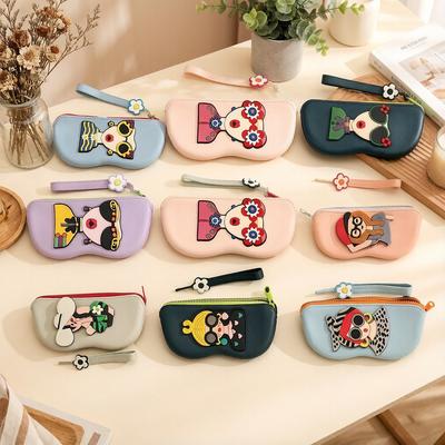 1Pc New Silicone Glasses Bag Portable Fashion DIY Sunglasses Sunglasses Protection Glasses Case Hanging Bag Glasses Bag