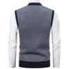 Men's Winter Fleece-Lined Plaid Vest, Pullover, Loose-Fitting Men's Sleeveless Sweater Vest