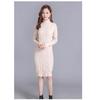 No Velvet Autumn Winter New Thickened High Neck Women Loose Mid-length Bottoming Sweater Skirt