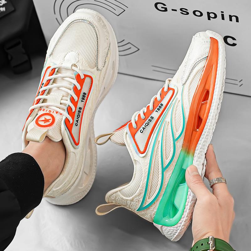 Casual herrskor för löpning Modetrender Andningsbara Mångsidiga Herrsneakers Bekväma Halkfria Utomhus Herrsäkerhetsskor