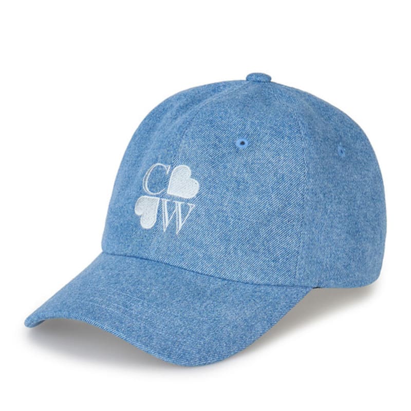 CHOWOO CROSS HEART DENIM CAP-BLUE