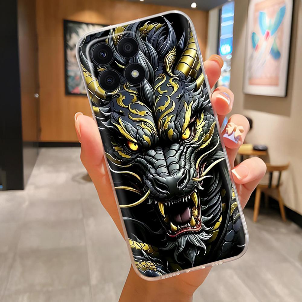 For Honor X8b X8a 4G LLY-LX1 LLY-LX2 CRT-LX1 Cute Cartoon Painted Phone Cover TPU Soft Clear Silicone Case On Honor X8a 4G Mask