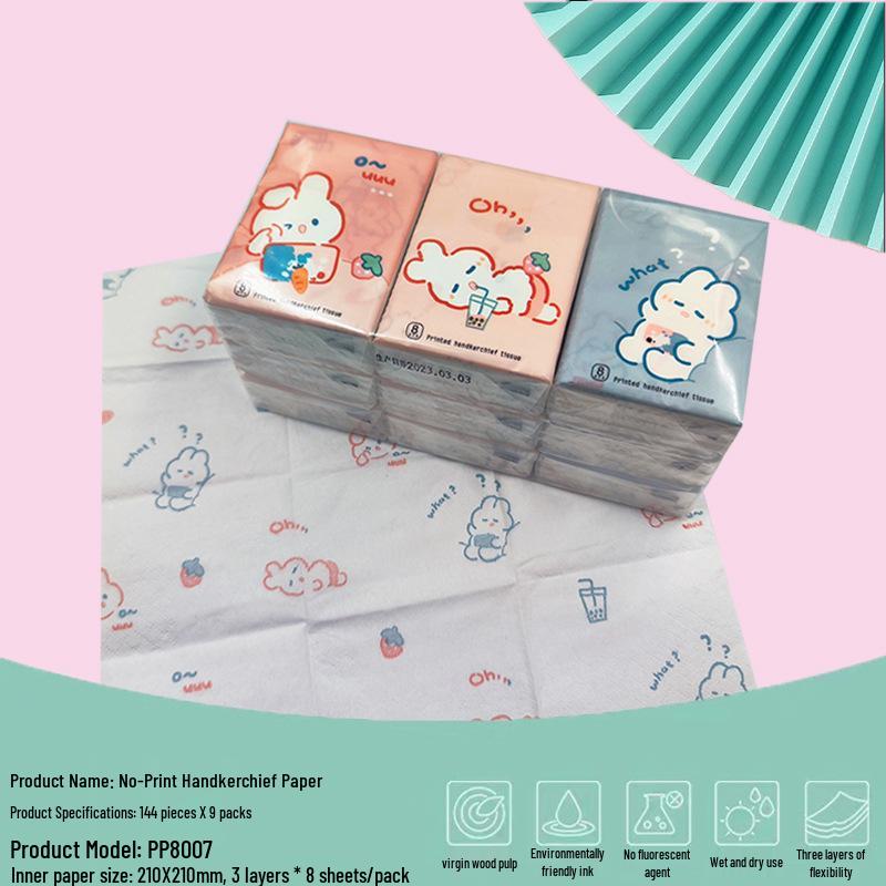 Senwen 3-Ply Original Wood Handkerchief Tissue, 8-Sheet Portable Pack