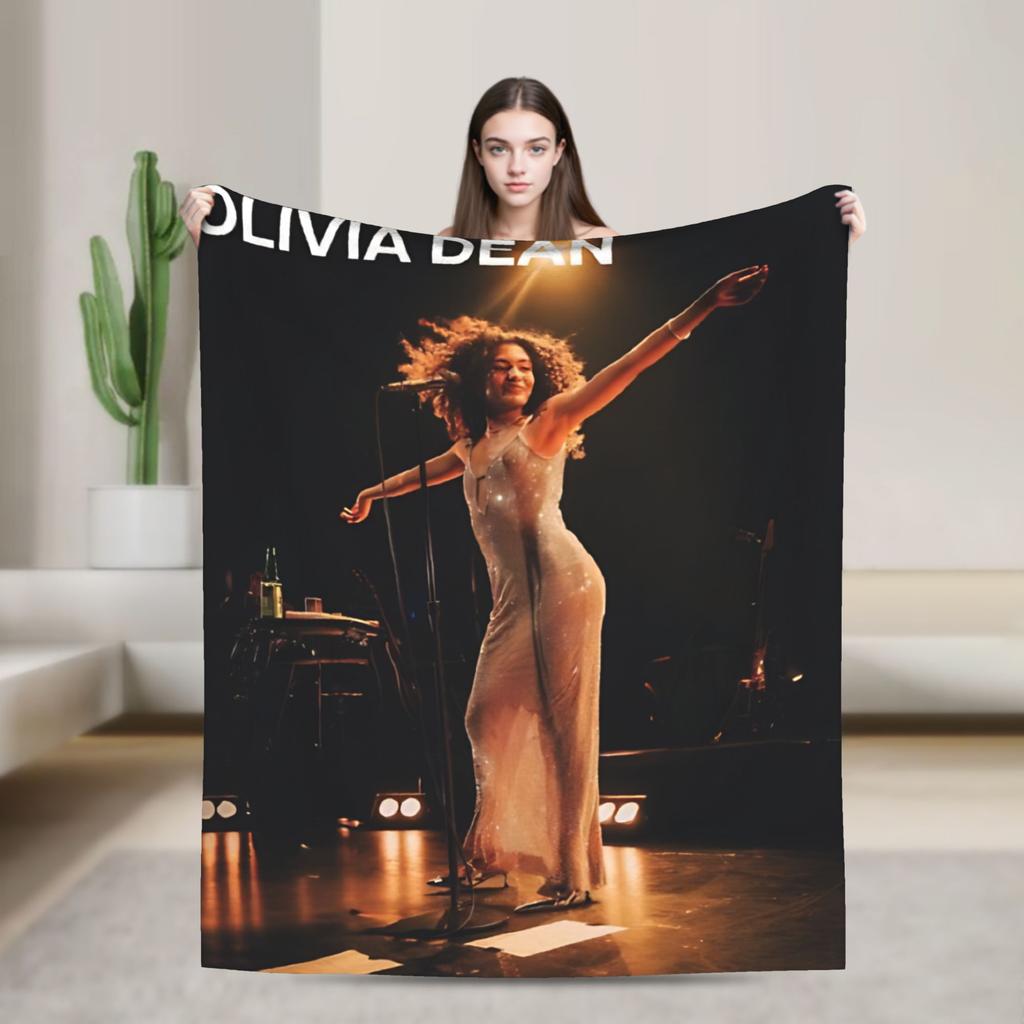 Singer Olivia Dean Blanket Multi-size Warm Cozy Fluffy  Throw Blankets for Couch Sofa and Bed