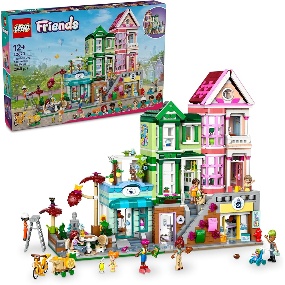 Конструктор LEGO Friends Апартаменты и магазин в городе Хартлейк 42670 для детей 12-14 лет, Игрушка для творческой игры