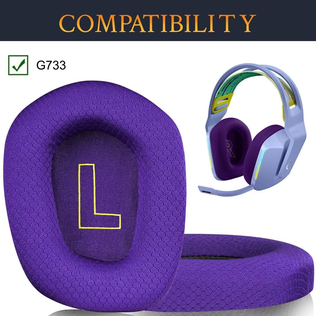 1Pair Replacement Mesh Fabric Earpads Ear Pads Cushion For Logitech G535 G 535 Headphones Headsets Sponge Soft Foam Cushion