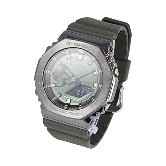 CASIO Casio G-SHOCK G-Shock СЕРИЯ GM-2100 Часы Мужские Аналогово-цифровые Нержавеющая сталь Зеленый Gunmetal GM-2100B-3A [Параллельный импорт]