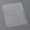 1pcs 5D Rhinestones Gold Silver Irregular Pattern Nail Sticker Simple Design Adhesive Slider Nail Art Decoration Decals Supplies