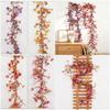 Multicolor Artificial Violet Flower Vine 160CM Eucalyptus Leaves Hanging Flower Vines Photo Props DIY Accessories