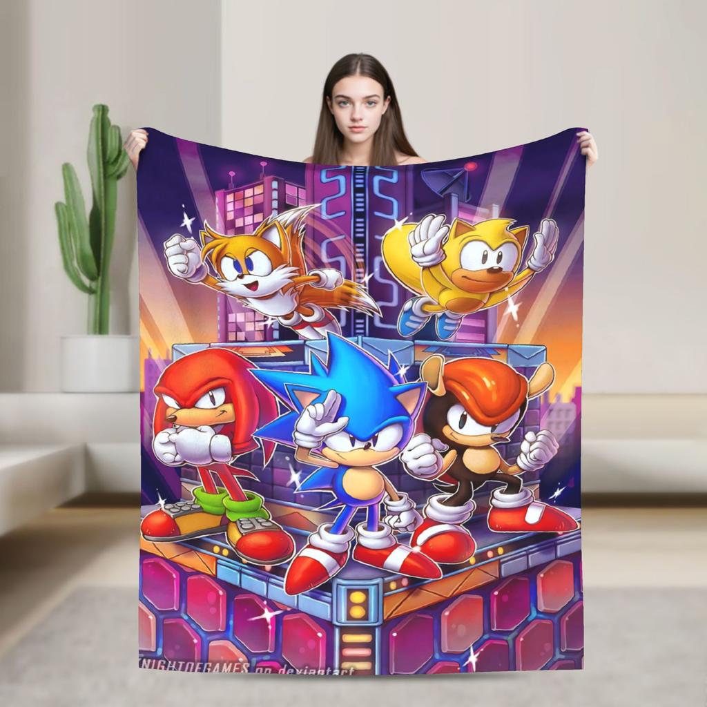 Sonices the H-Hedgehogs Blanket Soft Funny Plush Throw Blanket For Kids Adult Couch Chair Flannel Bedspread Bed Cover