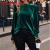 Tshirt Casual Long Sleeve Pullover With Spliced Design For Daily Wear