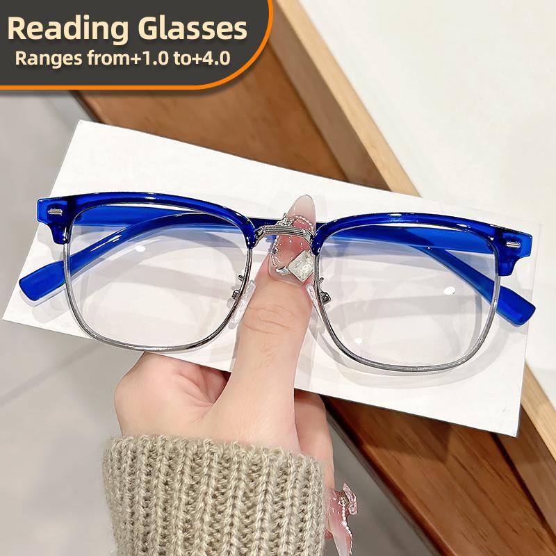 The New Photosensitive Color-changing Reading Glasses Are Retro Half-Frame Eyebrow Reading Glasses For Men
