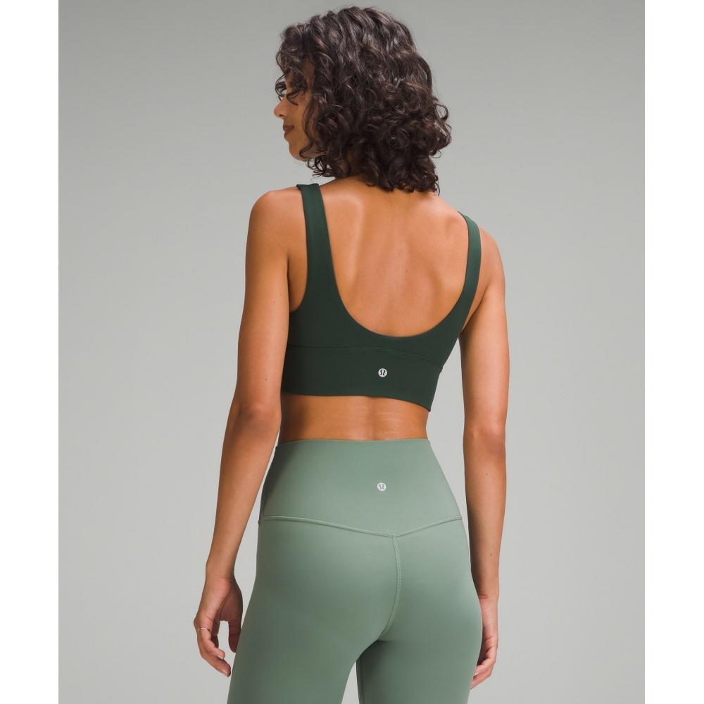 Lululemon Align  V Neck BrA  Light Support  A B Cup legAcy Green