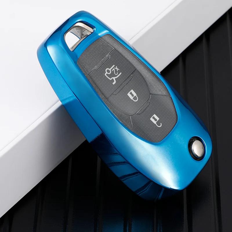 For Chevrolet Cruze Aveo 2014 2015 2016 2017 2018 2019 2020 Car Flip 3 Button Key Case Protective Cover Bag Shell Holder