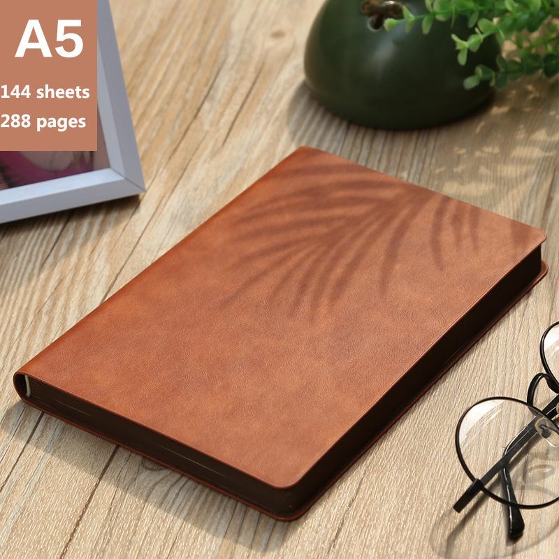 A5 Vintage Anteckningsbok Student Förtjockad PU-läder Dagbok Präglad Hantverk Litterär Bokföringsbok Kontorsbok Skola Anteckningsböcker