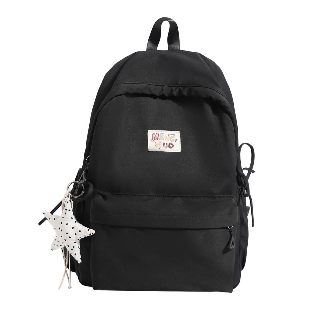 Schoolbag soft solid color soft waxy student small schoolbag girl daily class weekend girlfriend travel backpack