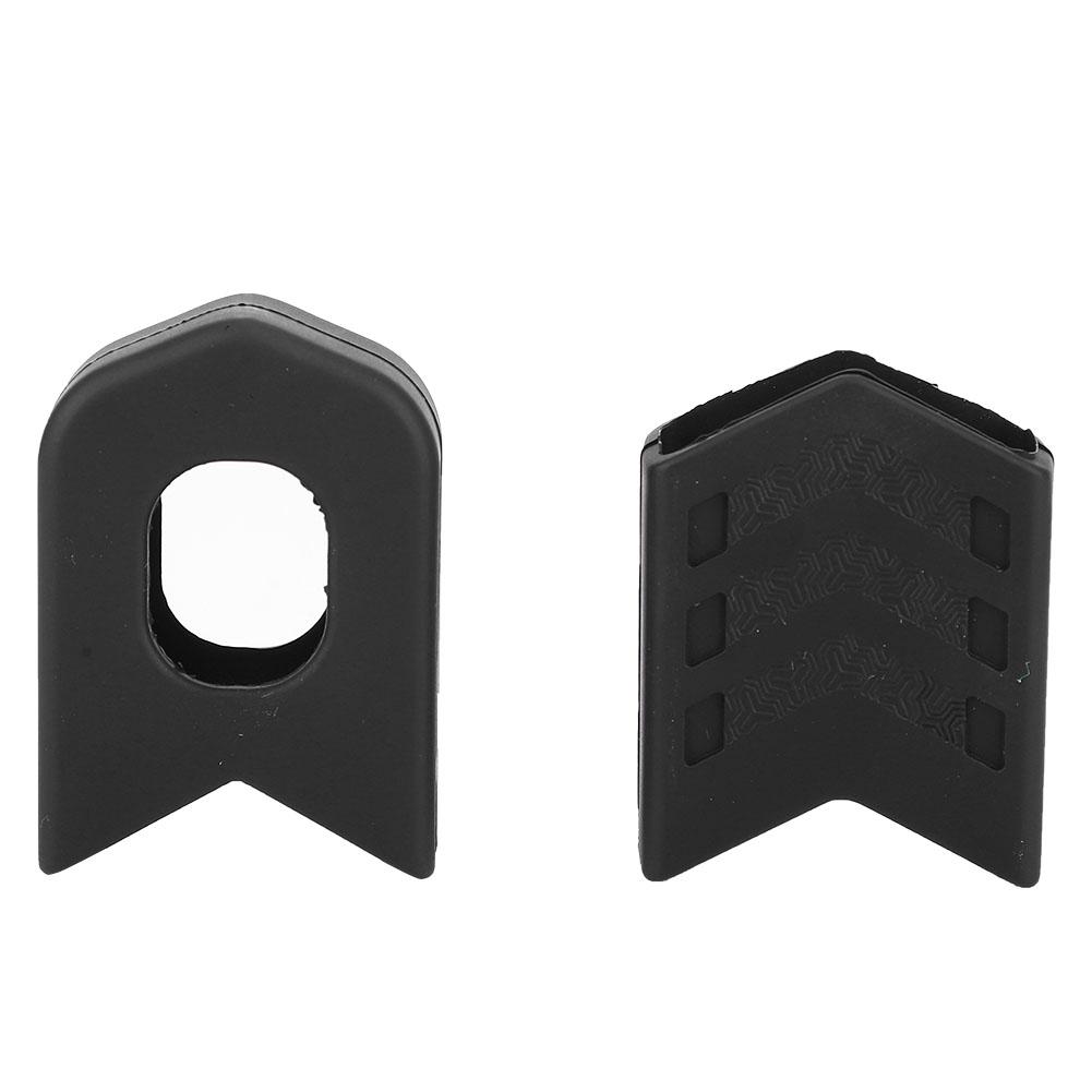 2 Pair Cycling Silicone Crank Cover Protective Case Bicycle Accessory for Road Bikeblack