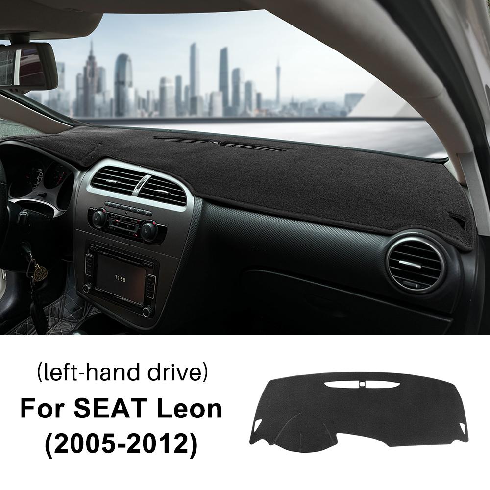 For Seat Leon 2005 2006 2007 2008 2009 2010 2011 2012 Sunshade Mat Flannel Dashmat Carpet Anti-Slip Pad Interior Accessories