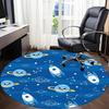 1pc Space Adventure Pattern Chair Carpet for Office, Soft, Non-Slip Polyester Mat, Office, Living Room, Bedroom, Durable Polyester yy251207191