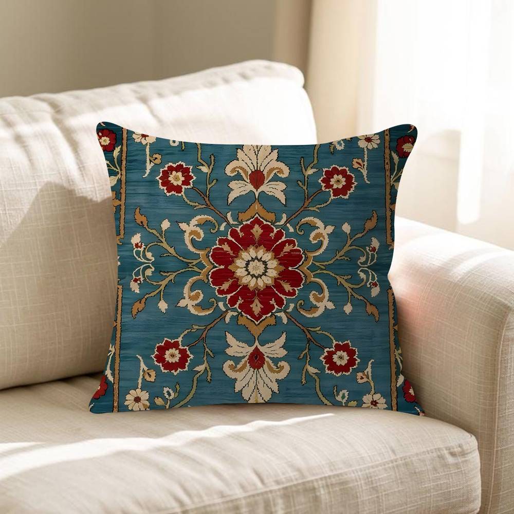 Persian Carpet Floral Personalized Pillow Dust Cover Bedroom Kids Party Decoration Pillowcase Birthday Children Gift