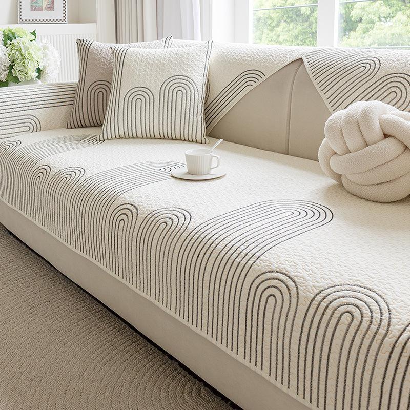 Heavy-Duty Sofa Cover With Secure Fit, Decorative Couch Cover And Reversible Sofa Slipcover For Lounge Areas