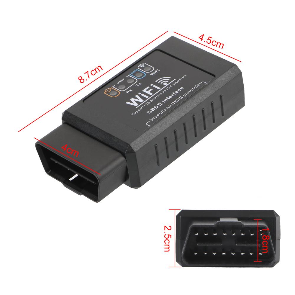 Automotive Diagnostic Scanner for iOS & Android OBD2 Car Detector ELM327 WIFI Check Engine Light Diagnostic Tool OBDII Scan Tool