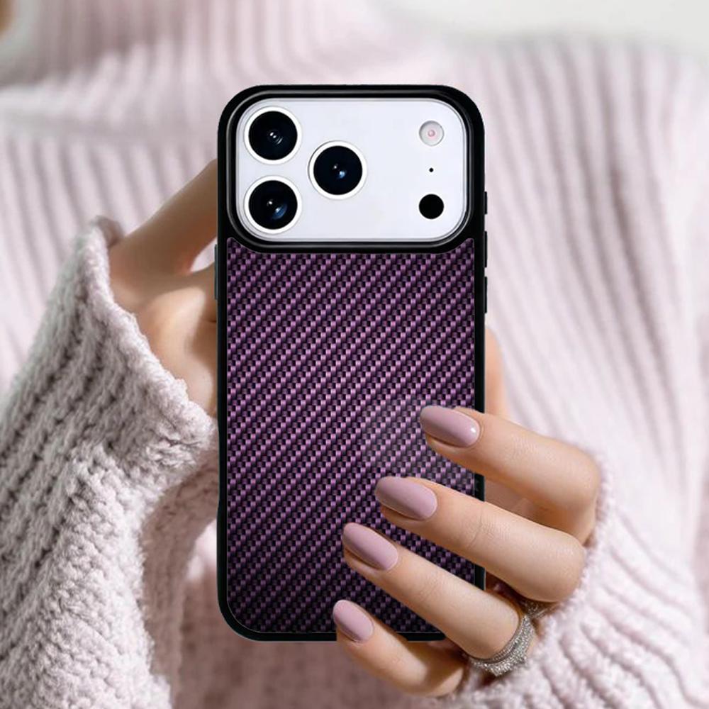 Carbon Fibre Effect Pattern Phone Case For Apple iPhone 17 Air 16E 15 14 Plus 13 12 11 Pro Max Mini Funda Cover