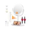 Auxmir Actress Mirror with 30x Magnification, 64 LED Lights, 3 Color Lights, Stepless Dimming, 2000mAh USB Rechargeable, White