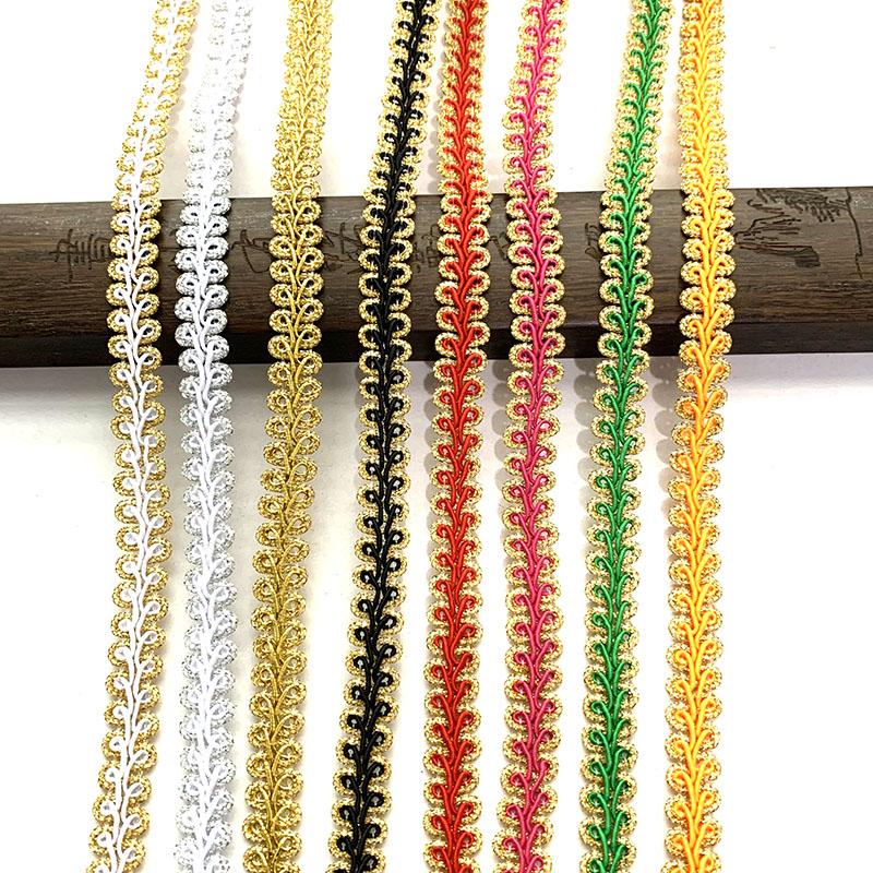 5m/16.4ft Each Pack 1.4cm Wide Curtain Centipede Lace Curve Wave Trim Handmade DIY Craft Sewing Trims Ribbons Curtain Decoration