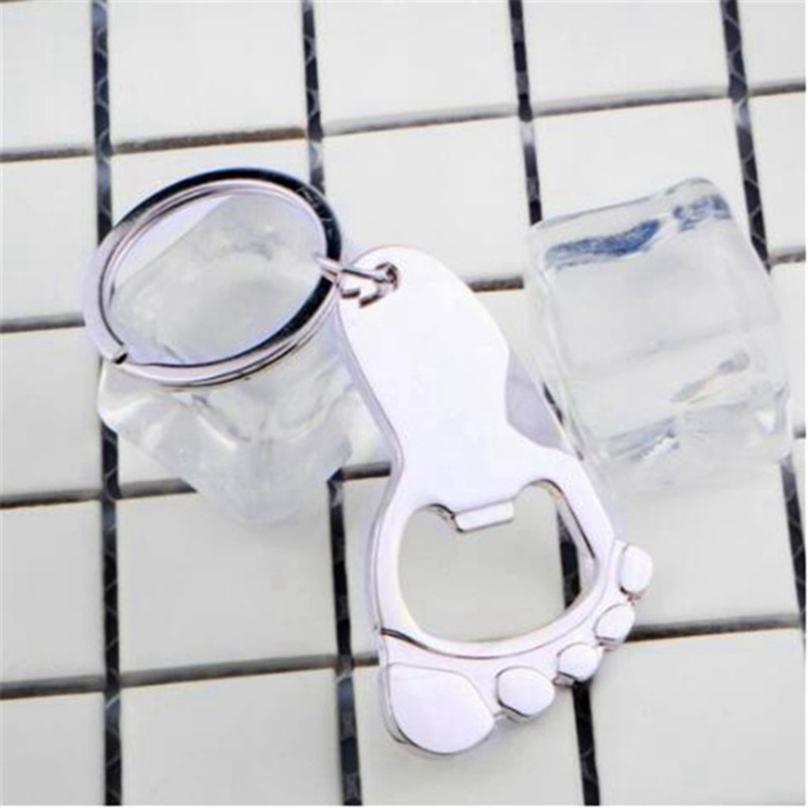 Durable Creative Foot Shaped Beer Bottle Opener Personalized Funny Key Chain Gift