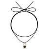 Personalized Korean velvet rope swimming black butterfly pendant necklace, simple pull-out adjustable necklace