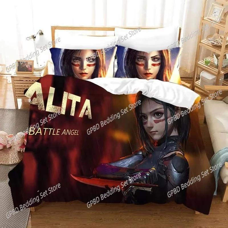Comforter 3D Movie Alita Pattern Bedding Set For Bedroom Soft Modern S Comefortable Kids And