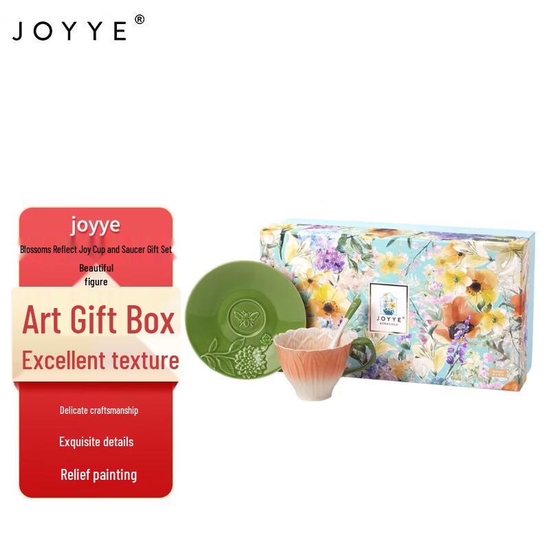 JOYYE Blooming Joy Ceramic Cup & Saucer Set