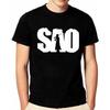 Anime Sword Art Online Tshirt Short Sleeve T Shirt Cotton Tees Shirts Casual New, Black, Medium