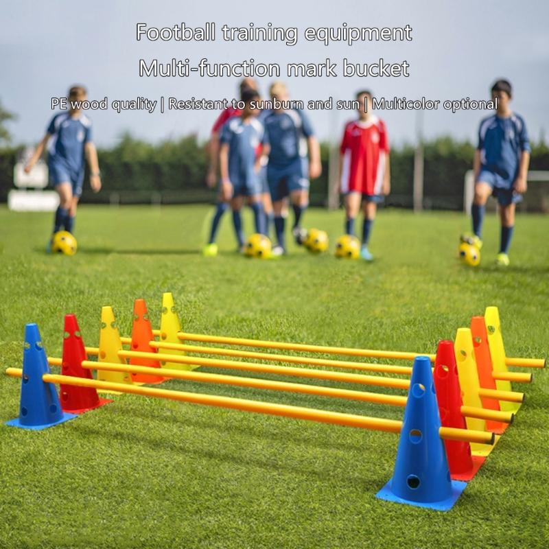 5 Pcs Football Training Maker Bucket Field Skating Marker Soccer Training Marker Obstacle Cones Training Equipment