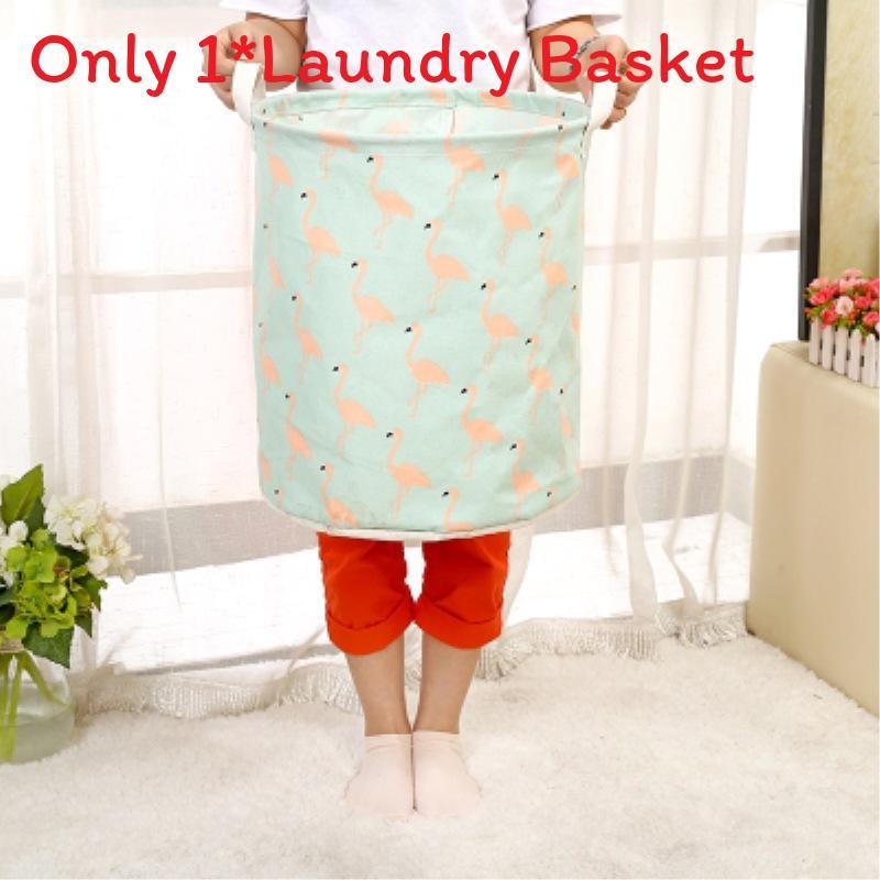 Collapsible Cotton Linen Laundry Basket With Handle For Clothes And Storage In Modern Home Decor