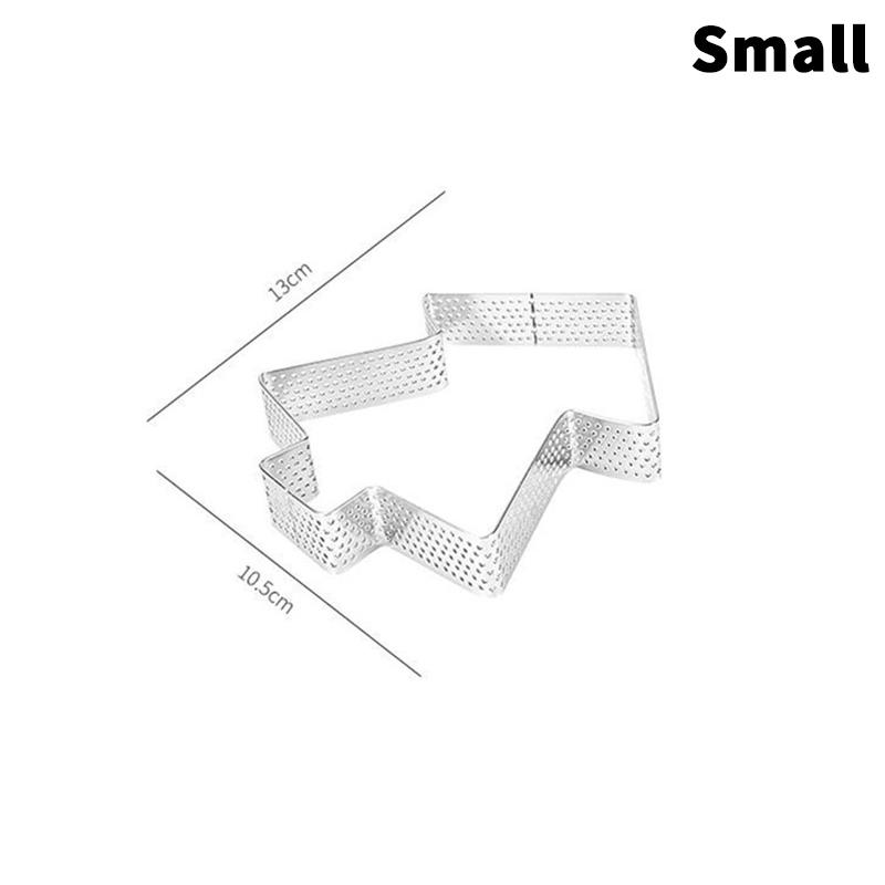 

1Pcs Christmas Tree Shape Tart Ring Stainless Steel Perforated Seamless Quiche Pan Pie Mold with Hole for Baking