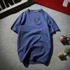 Men T-shirt Short Sleeves V Neck Button Solid Color Slim Fit Cotton Linen Summer Casual Male Tee Shirt Top Daily Wear