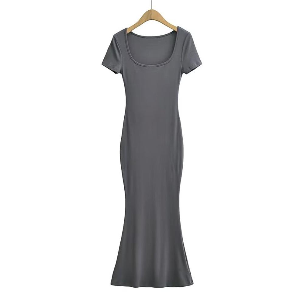 YPFF Trendy Women's Sexy Square Neck High Waist Bodycon Dress