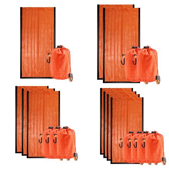 Emergency Sleeping Bag Thermal Emergency Blankets Life Bivy Sack Waterproof Survival Sleeping Bag for Outdoor Adventures Camping Hiking