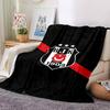 Coperta in Flanella con Stampa Logo Beşiktaş Alta Qualità Calda Confortevole Coperta per Tutte le Stagioni Perfetta per Regali Decorazione per la Casa