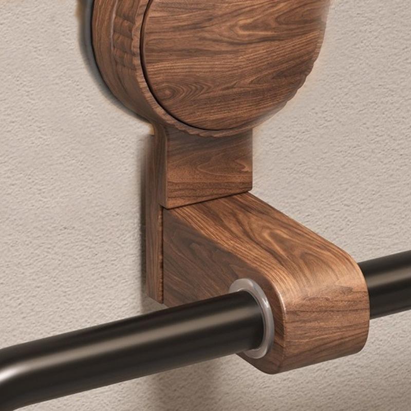 Adhesive Bathroom Wall Towel Rack Non-drilling Towels Holder Wooden Towel Hanger Without Drilling Modern Bathrooms Accessories